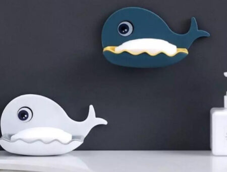 Little Whale Shapes Soap Dish Wall Mounted